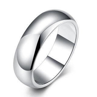 Simple Silver Wedding Ring for Women LKNSPCR025