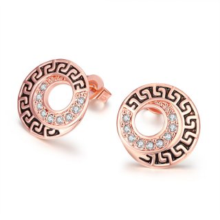 New Arrival Rose Gold Diamond Earrings For Women AKE012