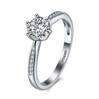 Fashion 925 Sterling Silver Ring for Women LKN18KRGPR833-C
