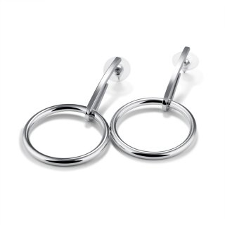 Big Circle Tassel Earrings Simple Style Drop Earrings For Women KE691