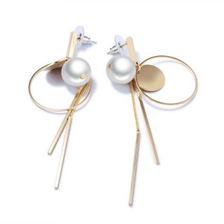 Elegant Long Drop Earrings Pearl Drop Earrings Tassel Dangle Earrings KE698