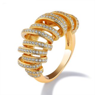 Punk Style Cubic Zirconia Ring Wedding Party Jewelry Diamond Ring KJ056