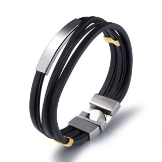 High Quality Handmade Multilayer Leather Charm Bracelets for Men PH1133