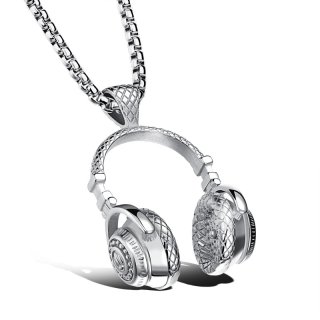 Fashion Creative Headphone Design Pendant Necklace For Men GX1100