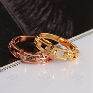 Yellow Gold/Rose Gold Plated Round Rings for Women