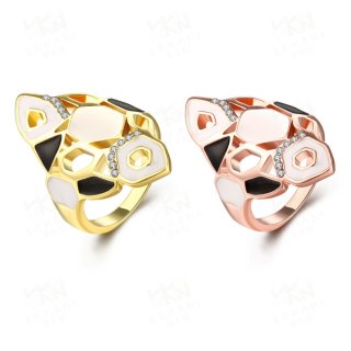 New Fashion Brass Zircon Rose Gold Plated Rings Creativity for Women