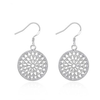 Unique Design Round bag Earrings Silver Jewelry Fashion For Women