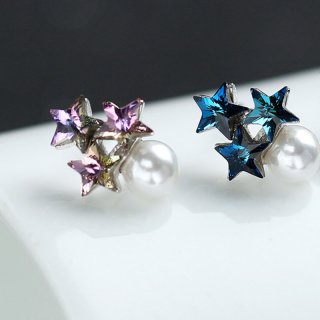 925 Sterling Silver Stars Earrings for Women B450