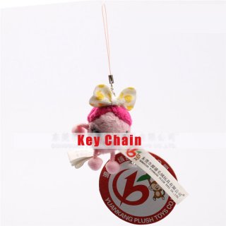 Soft Pink Dolls Toy Key Chain For Key Ring Key Holder Mobile Phone Straps