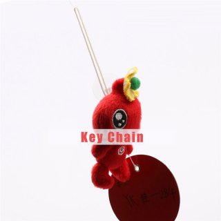 Red Big Eyes Dolls Toy Key Chain With Suction Cups