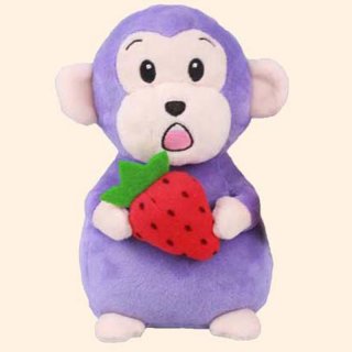 Purple Monkey With Strawberry Plush Toys High Quality Soft Baby Toy