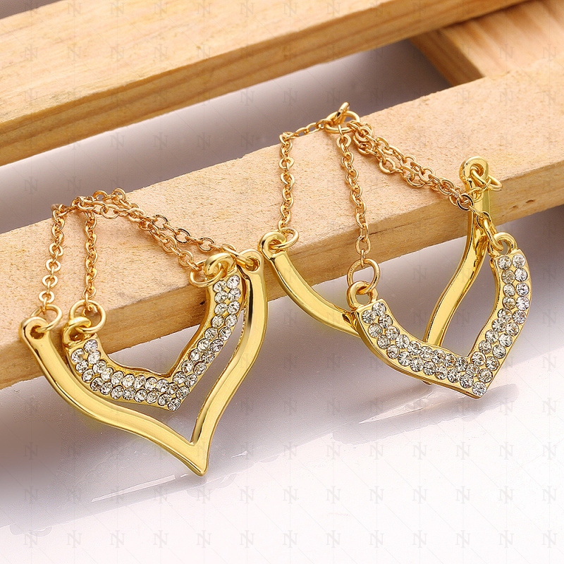 Gold Plated CZ Crystal Dangle Earrings Ear Studs Fashion Jewelry