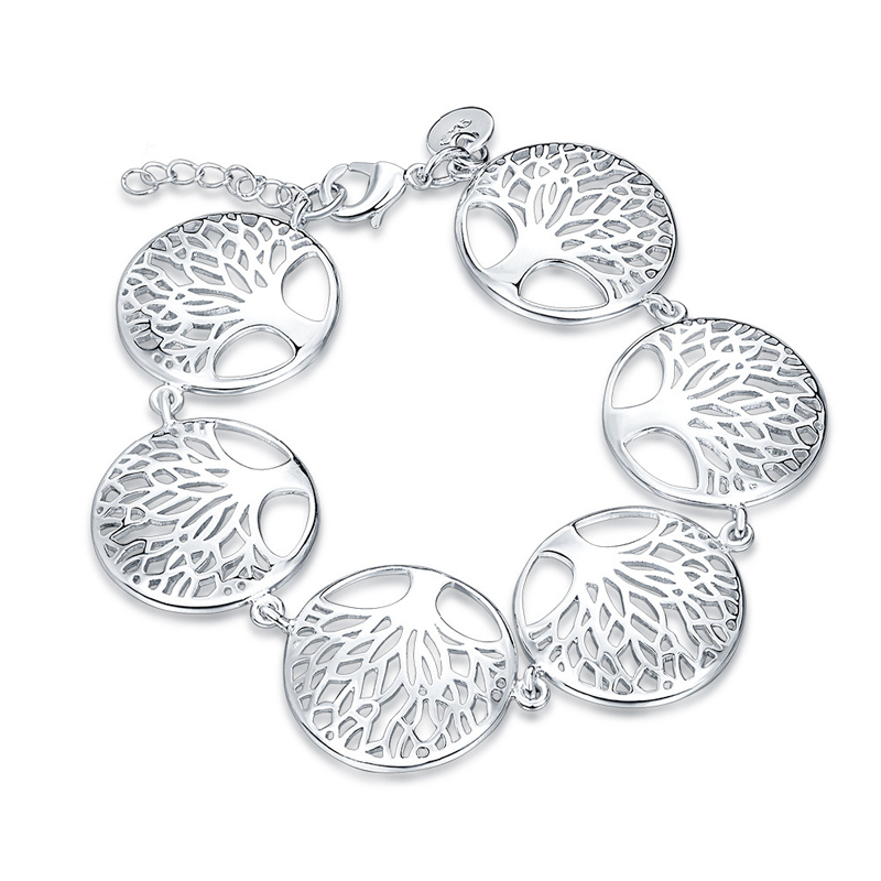 Creative Design Fashion Jewelry Tree of Life Bracelet Five Circles Jewelry for Women
